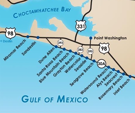 Map of 30A