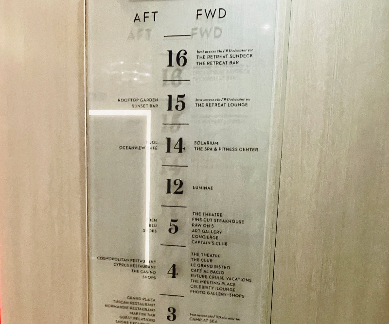 Celebrity Cruise Ship Elevator Guide 