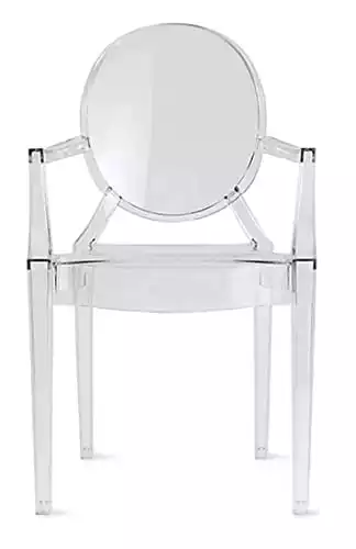 2xhome Clear Modern Contemporary Ghost Chair With Arms Mirrored Furniture Desk Vanity Dining Chairs Arm Armchairs Armchair Decor Plastic Writing Office Outdoor Bedroom Acrylic For Bedroom Bench