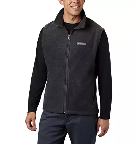 Columbia Men's Steens Mountain Vest, Charcoal Heather, Medium