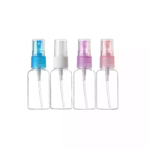 Plastic Empty Fine Mist Perfume Spray Bottle, Clear Mini Travel Portable Refillable Makeup Sprayer Containers for Perfume, Liquid, Aromatherapy (4pcs 30ml)