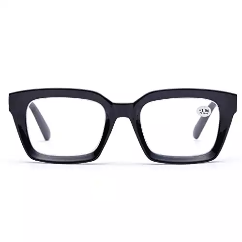 Retro Style Square Reading Glass Big Eyeglass Frames Large lens 50mm