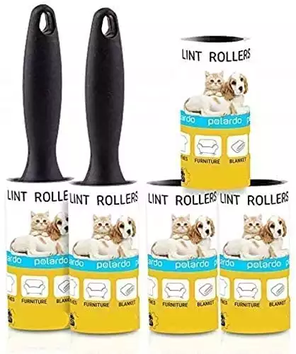 Lint Rollers for Pet Hair, Sticky, Remover for Couch, Clothes Furniture and Carpet. Lint Roller Dog Hair Remover Cat Hair, Animal Hair, Pet Fur, Fuzz. 5 Large Pet Hair Lint Rollers