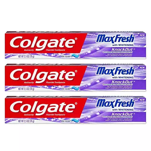 Colgate Max Fresh Knockout Gel Toothpaste, 2.5 Ounce Pack Of 3