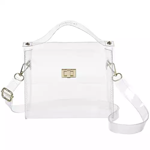 MINICAT Clear Small Crossbody Bags Stadium Approved Cell Phone Jelly Purse Shoulder Bag For Women