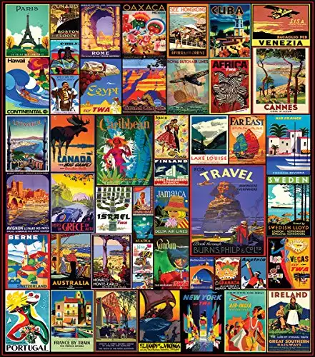 White Mountain Puzzles Travel The World - 500 Piece Jigsaw Puzzle