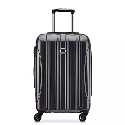 DELSEY Paris Helium Aero Hardside Expandable Luggage with Spinner Wheels, Titanium, Carry-On 21 Inch