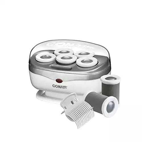 Conair Instant Heat Travel 1.5-Inch Hot Rollers, White, 5 Count (Pins not Included)