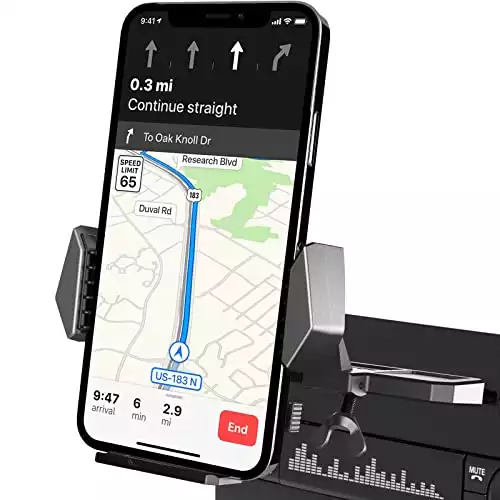Sturdy CD Slot Phone Mount with One Hand Operation Design, APPS2Car Hands-Free Car Phone Holder Universally Compatible with All iPhone & Android Cell Phones, for Smartphone Mobile