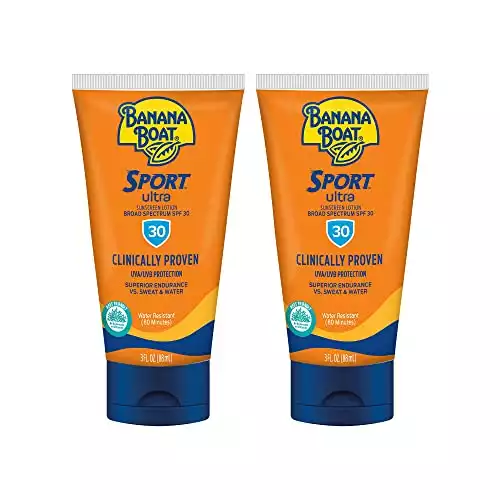 Banana Boat Sport Ultra, Reef Friendly, Broad Spectrum Sunscreen Lotion, SPF 30, 3oz - Pack of 2