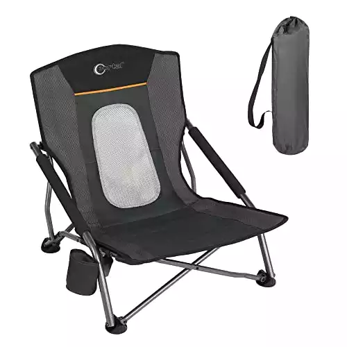 PORTAL Beach Camping Folding Chairs for Adults Low Lightweight Portable Chair