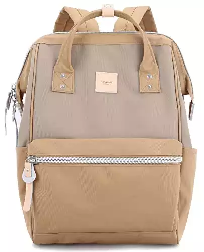 Himawari Laptop Backpack Travel Backpack With USB Charging Port Large Diaper Bag Doctor Bag School Backpack for Women&Men (1881-Camel/Khaki, Regular)