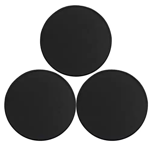 Gimnor 3 Pack Round Mouse Pads with Stitched Edges, Single Circular Mouse Pad Mat, Non-Slip Rubber Base Mousepad for All Types of Mouse Laptop Computer PC 7.87 x 7.87 inches Black