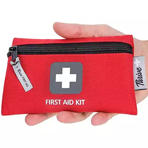 Thrive First Aid Kit (66 Pieces) - First Aid Bag Packed w/ Hospital Grade Medical Supplies - Emergency kit for Car, Camping, Travel