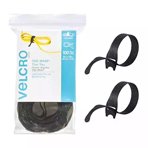 VELCRO Brand ONE-WRAP Cable Ties | 100Pk | 8 x 1/2