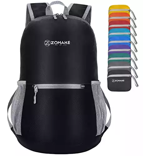 Lightweight Hiking Backpack Water Resistant,20L Packable Daypack Foldable Small Backpack for Travel,By Zomake