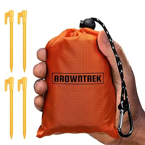 BROWNTREK Pocket Blanket -Compact Picnic Blanket (60