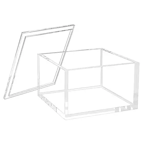 NIUBEE Small Acrylic Box with Lid,