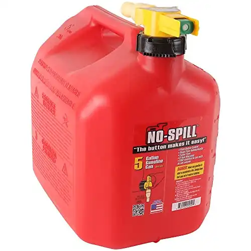 No-Spill 1450 5-Gallon Poly Gas Can (CARB Compliant),Red