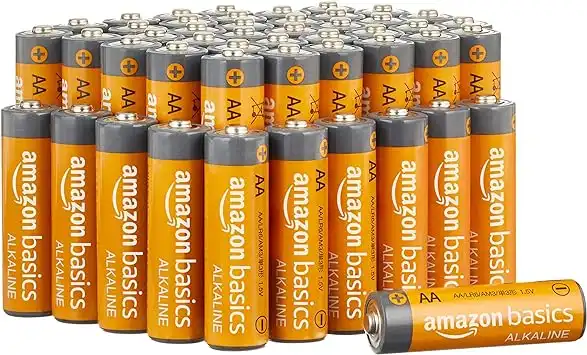 Amazon Basics 48-Pack AA Alkaline High-Performance Batteries, 1.5 Volt, 10-Year Shelf Life