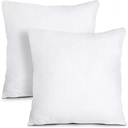 Utopia Bedding Throw Pillows Insert (Pack of 2, White) - 28 x 28 Inches Bed and Couch Pillows - Indoor Decorative Pillows