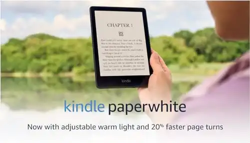 Amazon Kindle Paperwhite (16 GB) – Now with a larger display, adjustable warm light, increased battery life, and faster page turns – Black